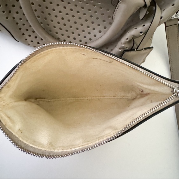 Rag & Bone Small Flight Perforated Leather Satchel Crossbody in Clay - Picture 9 of 9